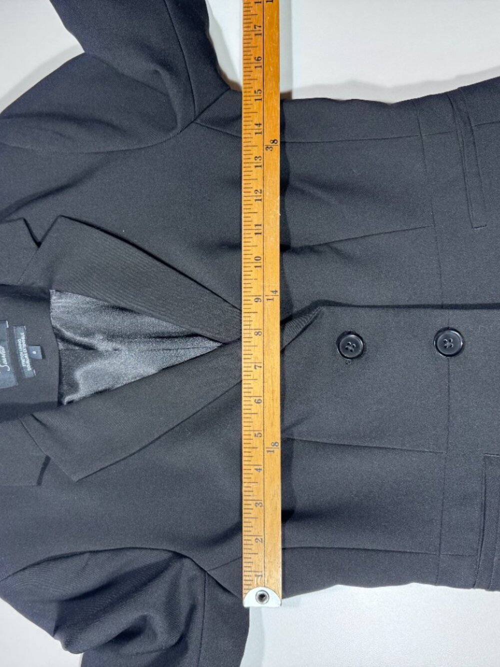 RW&CO Black Stretch Tailored Blazer Jacket Size 0 Career Office Chic - Picture 4 of 10